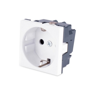 Розетка электрическая Рувинил типа Shuko 45x45 мм белая 70101 Розетка электрическая Рувинил типа Shuko 45x45 мм белая 70101