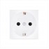 Розетка электрическая Рувинил типа Shuko 45x45 мм белая 70101 Розетка электрическая Рувинил типа Shuko 45x45 мм белая 70101