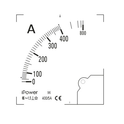 Шкала для амперметра iPower 400/5 Шкала для амперметра iPower 400/5