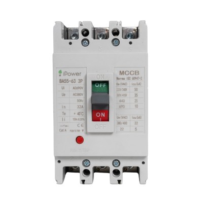 Автоматический выключатель iPower ВА55-63 3P 32A Автоматический выключатель iPower ВА55-63 3P 32A