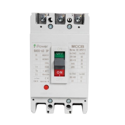 Автоматический выключатель iPower ВА55-63 3P 50A Автоматический выключатель iPower ВА55-63 3P 50A