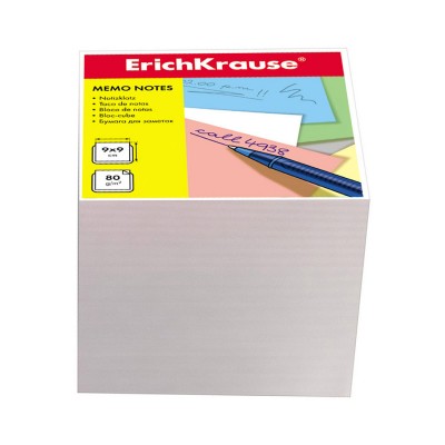 Бумага настольная ErichKrause®, 90x90x90 мм., белый Бумага настольная ErichKrause®, 90x90x90 мм., белый