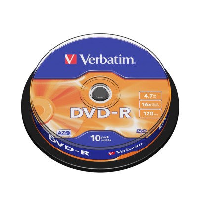 Диск DVD-R Verbatim (43523) 4.7GB 10штук Незаписанный Диск DVD-R Verbatim (43523) 4.7GB 10штук Незаписанный