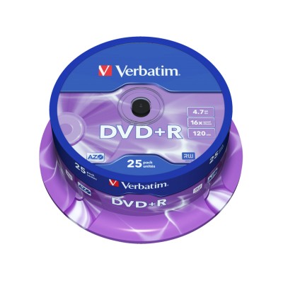 Диск DVD+R Verbatim (43500) 4.7GB 25штук Незаписанный Диск DVD+R Verbatim (43500) 4.7GB 25штук Незаписанный