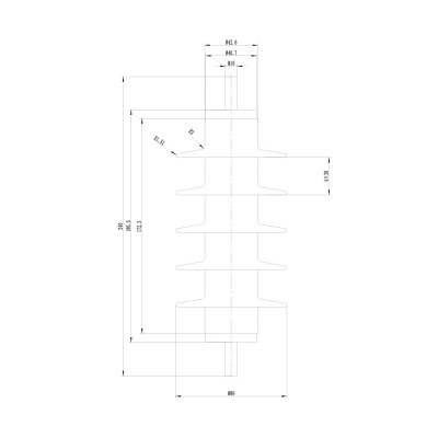 Ограничитель перенапряжения Deluxe HY5WS-17/50 10000 В Ограничитель перенапряжения Deluxe HY5WS-17/50 10000 В