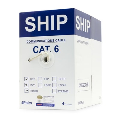Кабель сетевой SHIP D165-P Cat.6 UTP 30В PVC Кабель сетевой SHIP D165-P Cat.6 UTP 30В PVC