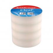 Пакет клейких лент ErichKrause® Clear, 12ммх33м (4 ленты)