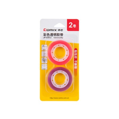 Блистер клейких лент (Скотч) Comix JF1230-2, 12 мм.*18.2 м. (2 ленты) Блистер клейких лент (Скотч) Comix JF1230-2, 12 мм.*18.2 м. (2 ленты)
