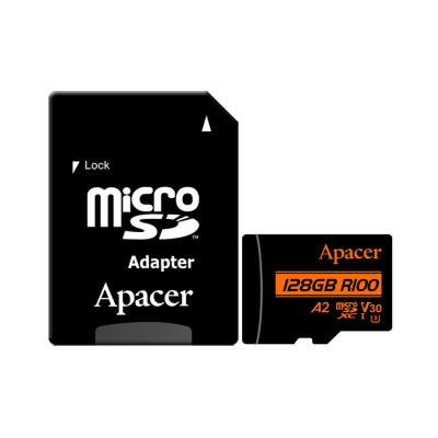Карта памяти Apacer AP128GMCSX10U8-R 128GB с адаптером SD Карта памяти Apacer AP128GMCSX10U8-R 128GB с адаптером SD