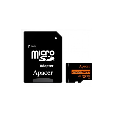 Карта памяти Apacer AP256GMCSX10U8-R 256GB с адаптером SD Карта памяти Apacer AP256GMCSX10U8-R 256GB с адаптером SD