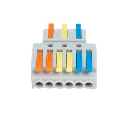 Клемма Deluxe 222-436 (0,08-4,0мм 32А) 3 конт.группы 1 ввод 2 вывода Клемма Deluxe 222-436 (0,08-4,0мм 32А) 3 конт.группы 1 ввод 2 вывода