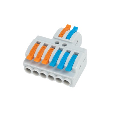 Клемма Deluxe 222-426 (0,08-4,0мм 32А) 2 конт.группы 1 ввод 3 вывода Клемма Deluxe 222-426 (0,08-4,0мм 32А) 2 конт.группы 1 ввод 3 вывода