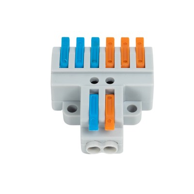 Клемма Deluxe 222-426 (0,08-4,0мм 32А) 2 конт.группы 1 ввод 3 вывода Клемма Deluxe 222-426 (0,08-4,0мм 32А) 2 конт.группы 1 ввод 3 вывода