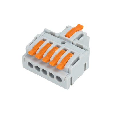 Клемма Deluxe F15 (0,08-4,0мм 32А) 1 ввод 5 выводов Клемма Deluxe F15 (0,08-4,0мм 32А) 1 ввод 5 выводов