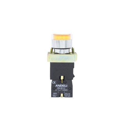 Кнопка открытая ANDELI XB2-BW3571 (жёлтая с подсветкой) Кнопка открытая ANDELI XB2-BW3571 (жёлтая с подсветкой)