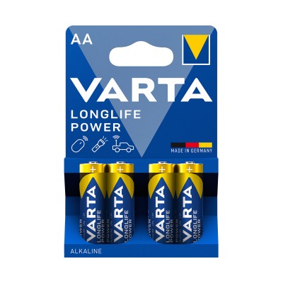 Батарейка VARTA Longlife Power Mignon 1.5V - LR6/AA 4 шт в блистере Батарейка VARTA Longlife Power Mignon 1.5V - LR6/AA 4 шт в блистере