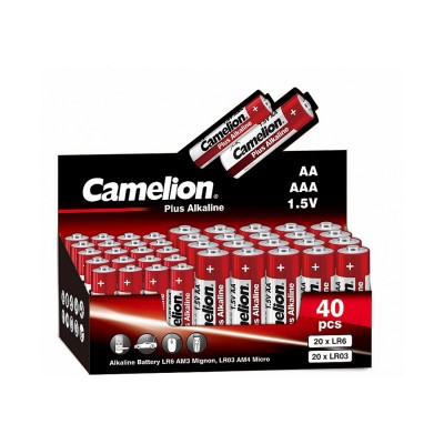 Батарейка CAMELION Plus Alkaline 20LR6+20LR03-SP4-CB 40 шт. в упак. Батарейка CAMELION Plus Alkaline 20LR6+20LR03-SP4-CB 40 шт. в упак.