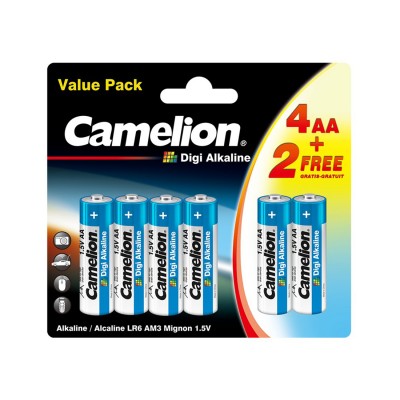Батарейка CAMELION Digi Alkaline 4+2LR6DG-BP 6 шт. в блистере Батарейка CAMELION Digi Alkaline 4+2LR6DG-BP 6 шт. в блистере
