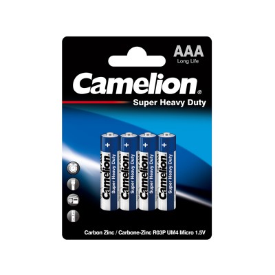 Батарейка CAMELION Super Heavy Duty R03P-BP4B 4 шт. в блистере Батарейка CAMELION Super Heavy Duty R03P-BP4B 4 шт. в блистере