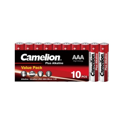 Батарейка CAMELION Plus Alkaline LR03-SP10-DA 10 шт. в плёнке Батарейка CAMELION Plus Alkaline LR03-SP10-DA 10 шт. в плёнке