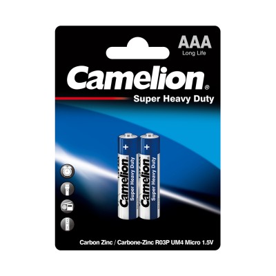 Батарейка CAMELION Super Heavy Duty R03P-BP2B 2 шт. в блистере Батарейка CAMELION Super Heavy Duty R03P-BP2B 2 шт. в блистере