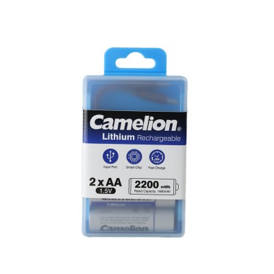 Аккумулятор CAMELION Lithium UB-AA2200-PBH2 2шт (перезаряжаемые от USB) Аккумулятор CAMELION Lithium UB-AA2200-PBH2 2шт (перезаряжаемые от USB)