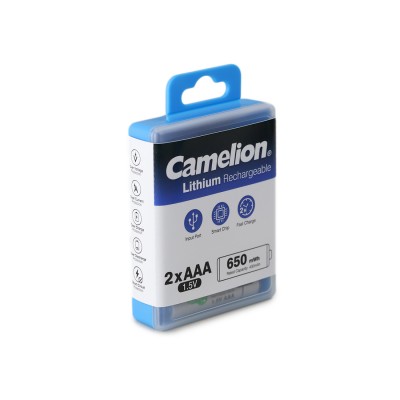 Аккумулятор CAMELION Lithium UB-AAA650-PBH2 2шт (перезаряжаемые от USB) Аккумулятор CAMELION Lithium UB-AAA650-PBH2 2шт (перезаряжаемые от USB)