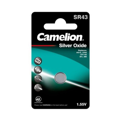Батарейка CAMELION Silver Oxide SR43-BP1(0%Hg) Батарейка CAMELION Silver Oxide SR43-BP1(0%Hg)