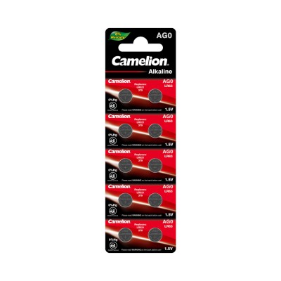 Батарейка CAMELION Alkaline AG0-BP10(0%Hg) 10 шт. в блистере Батарейка CAMELION Alkaline AG0-BP10(0%Hg) 10 шт. в блистере