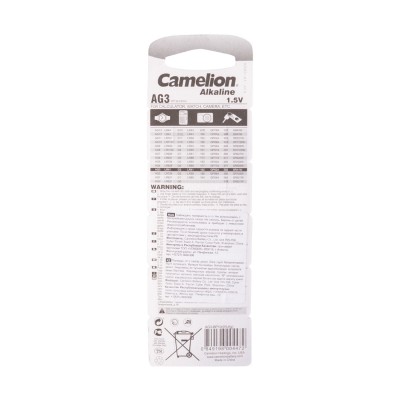Батарейка CAMELION Alkaline AG3-BP10(0%Hg) 10 шт. в блистере Батарейка CAMELION Alkaline AG3-BP10(0%Hg) 10 шт. в блистере