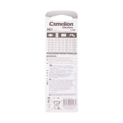 Батарейка CAMELION Alkaline AG1-BP10(0%Hg) 10 шт. в блистере Батарейка CAMELION Alkaline AG1-BP10(0%Hg) 10 шт. в блистере