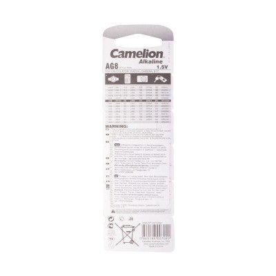 Батарейка CAMELION Alkaline AG8-BP10(0%Hg) 10 шт. в блистере Батарейка CAMELION Alkaline AG8-BP10(0%Hg) 10 шт. в блистере