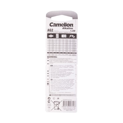 Батарейка CAMELION Alkaline AG2-BP10(0%Hg) 10 шт. в блистере Батарейка CAMELION Alkaline AG2-BP10(0%Hg) 10 шт. в блистере