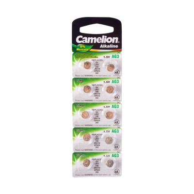 Батарейка CAMELION Alkaline AG3-BP10(0%Hg) 10 шт. в блистере Батарейка CAMELION Alkaline AG3-BP10(0%Hg) 10 шт. в блистере