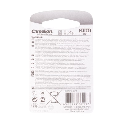 Батарейка CAMELION Lithium CR1616-BP1 Батарейка CAMELION Lithium CR1616-BP1