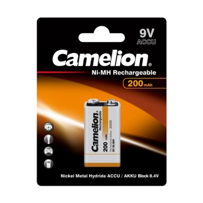 Аккумулятор CAMELION Rechargeable Ni-MH NH-9V200BP1 в блистере Аккумулятор CAMELION Rechargeable Ni-MH NH-9V200BP1 в блистере