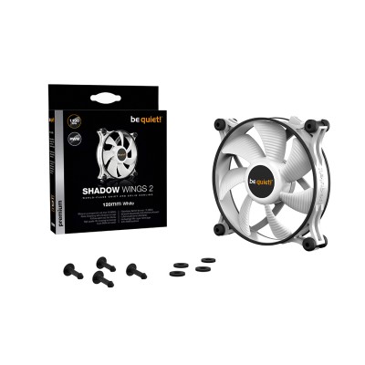 Вентилятор для компьютерного корпуса Bequiet! Shadow Wings 2 120mm PWM White Вентилятор для компьютерного корпуса Bequiet! Shadow Wings 2 120mm PWM White
