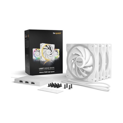 Вентилятор для компьютерного корпуса Bequiet! Light Wings 120mm PWM high-speed Triple-Pack White Вентилятор для компьютерного корпуса Bequiet! Light Wings 120mm PWM high-speed Triple-Pack White