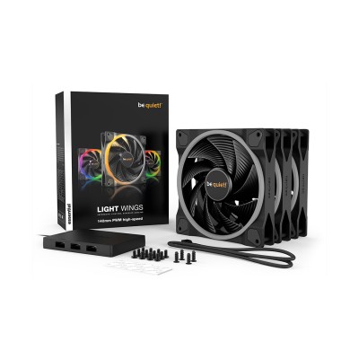 Вентилятор для компьютерного корпуса Bequiet! Light Wings 120mm PWM high-speed ARGB Triple-Pack Вентилятор для компьютерного корпуса Bequiet! Light Wings 120mm PWM high-speed ARGB Triple-Pack