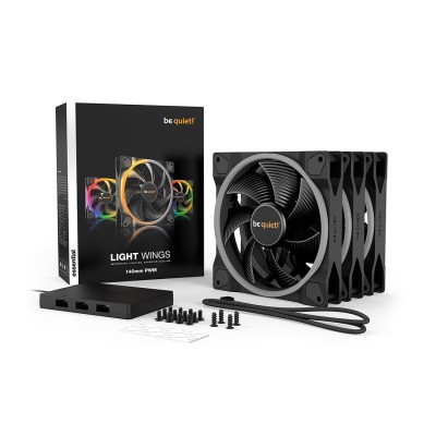 Вентилятор для компьютерного корпуса Bequiet! Light Wings 140mm PWM ARGB Triple Pack Вентилятор для компьютерного корпуса Bequiet! Light Wings 140mm PWM ARGB Triple Pack