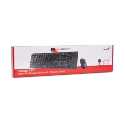 Комплект Клавиатура + Мышь Genius SLIMSTAR C126 Комплект Клавиатура + Мышь Genius SLIMSTAR C126