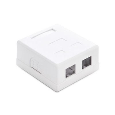 Розетка Настенная телекоммуникационная Под 2 Модуля SHIP A166-2B Белая Розетка Настенная телекоммуникационная Под 2 Модуля SHIP A166-2B Белая