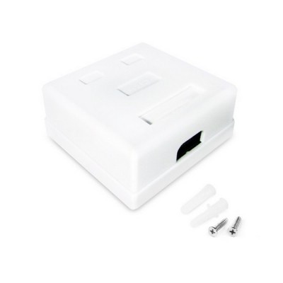 Розетка Настенная телекоммуникационная Под 2 Модуля SHIP A166-2B Белая Розетка Настенная телекоммуникационная Под 2 Модуля SHIP A166-2B Белая