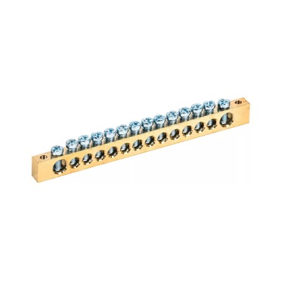 Шина нулевая Deluxe 8х12мм 14/2 крепеж по краям Шина нулевая Deluxe 8х12мм 14/2 крепеж по краям