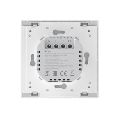 Настенный выключатель двухклавишный Aqara Smart Wall Switch H1 (With Neutral, Double Rocker) Настенный выключатель двухклавишный Aqara Smart Wall Switch H1 (With Neutral, Double Rocker)