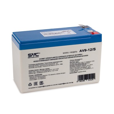 Аккумуляторная батарея SVC AV9-12/S 12В 9 Ач Аккумуляторная батарея SVC AV9-12/S 12В 9 Ач