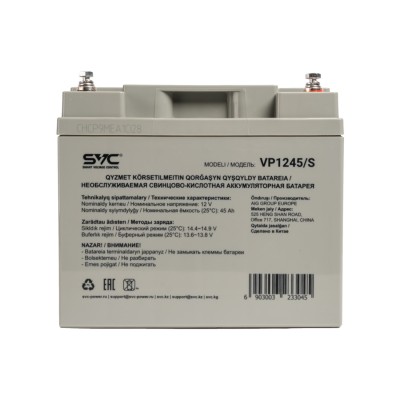 Аккумуляторная батарея SVC VP1245/S 12В 45 Ач (195*165*170) Аккумуляторная батарея SVC VP1245/S 12В 45 Ач (195*165*170)