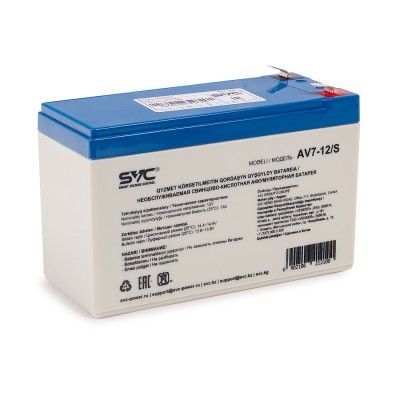 Аккумуляторная батарея SVC AV7-12/S 12В 7 Ач Аккумуляторная батарея SVC AV7-12/S 12В 7 Ач