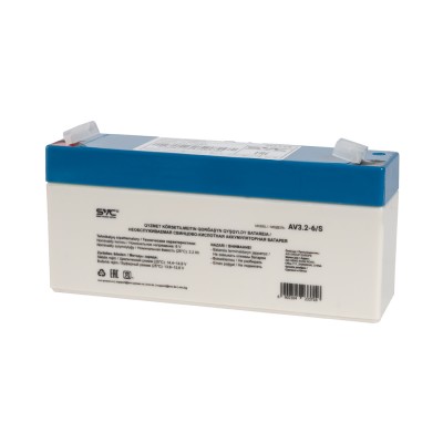 Аккумуляторная батарея SVC AV3.2-6/S 6В 3.2 Ач Аккумуляторная батарея SVC AV3.2-6/S 6В 3.2 Ач