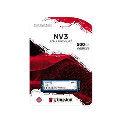 Твердотельный накопитель SSD Kingston NV3 SNV3S/500G M.2 NVMe PCIe 4.0x4 Твердотельный накопитель SSD Kingston NV3 SNV3S/500G M.2 NVMe PCIe 4.0x4